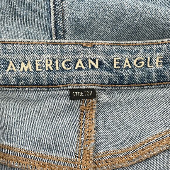 American Eagle Outfitters Mom Jeans Womens Size 0 Roll Up Cuff Distressed Frayed - Picture 5 of 7